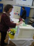 voter at the ballot box