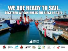 Image of two ships of the Freedom Flotilla