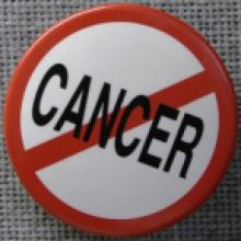 button that says No Cancer